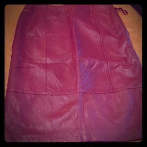 Sigrid Olsen 100% real leather skirt